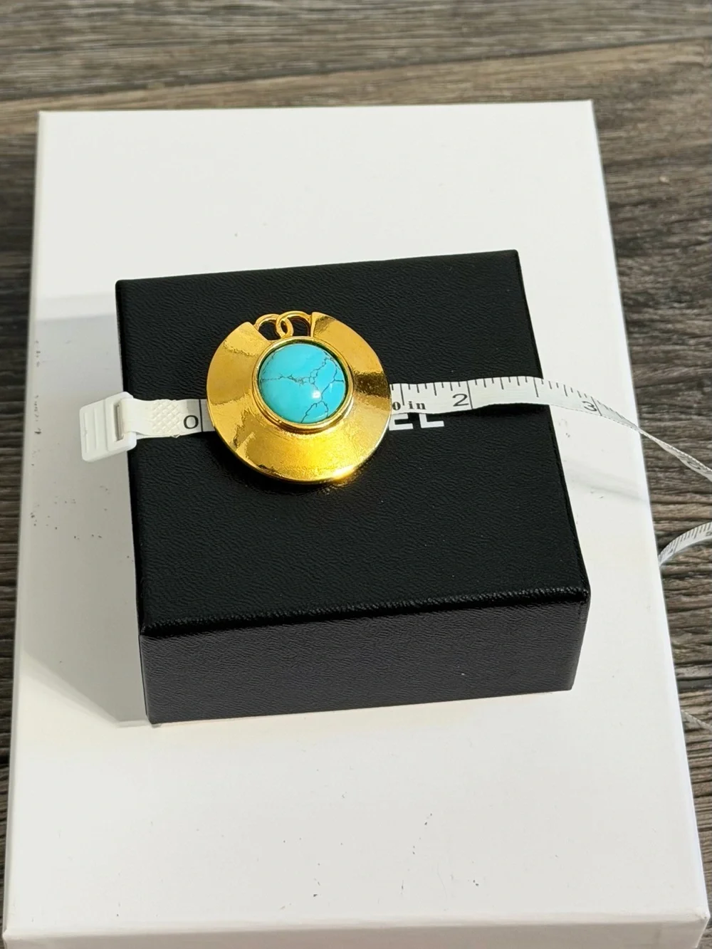 Chanel Vintage Gold Turquoise Stone CC Clip On Earrings